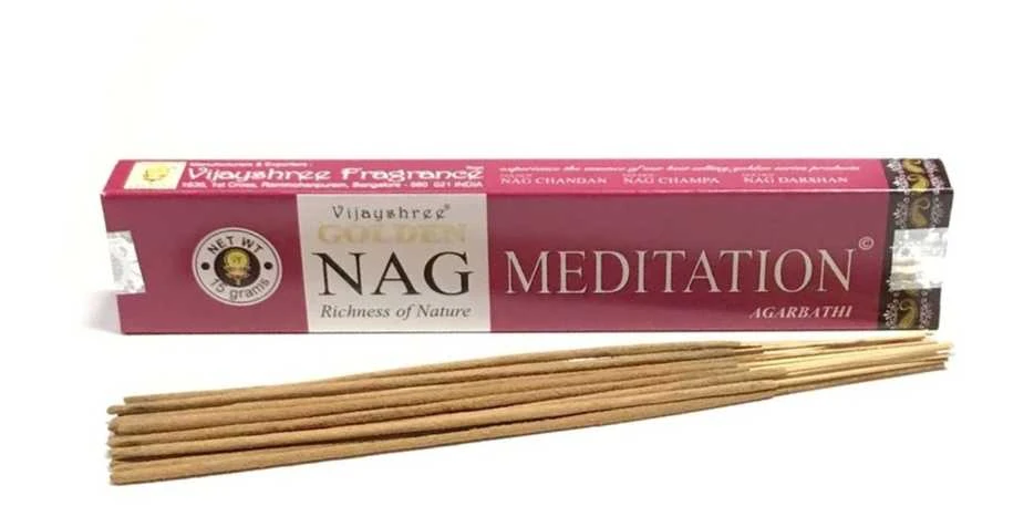 Smilkalų lazdelės Nag Meditation Golden, Vijayshree, 15g