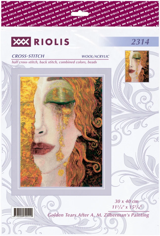 Golden Tears After A. M. Zilberman’s Painting. Siuvinėjimo rinkinys iš RIOLIS Nr.: 2314