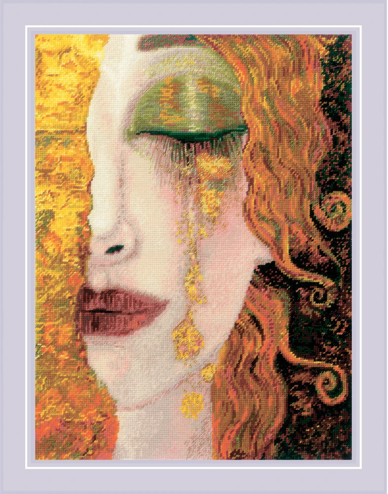 Golden Tears After A. M. Zilberman’s Painting. Siuvinėjimo rinkinys iš RIOLIS Nr.: 2314