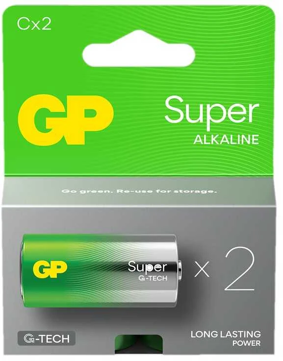 GP LR14 C Super šarminės baterijos, 2 vnt.