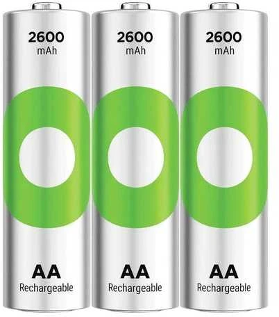 Akumuliatorius - GP ReCyko AA 2600mAh 1.2V Įkraunamieji Akumuliatoriai (3 vnt)