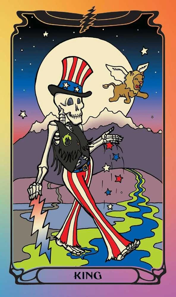 Insight Editions Grateful Dead taro kaladė su vadovu – 78 kortos, oficiali kolekcinė