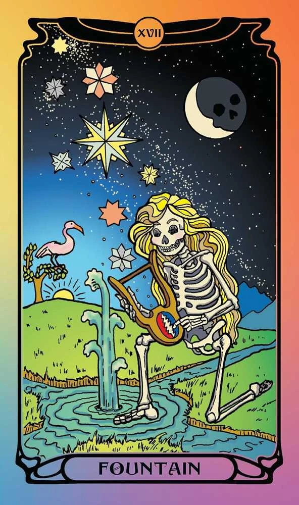 Insight Editions Grateful Dead taro kaladė su vadovu – 78 kortos, oficiali kolekcinė