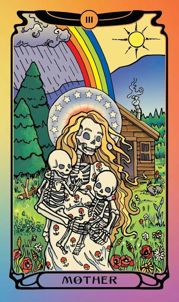 Insight Editions Grateful Dead taro kaladė su vadovu – 78 kortos, oficiali kolekcinė