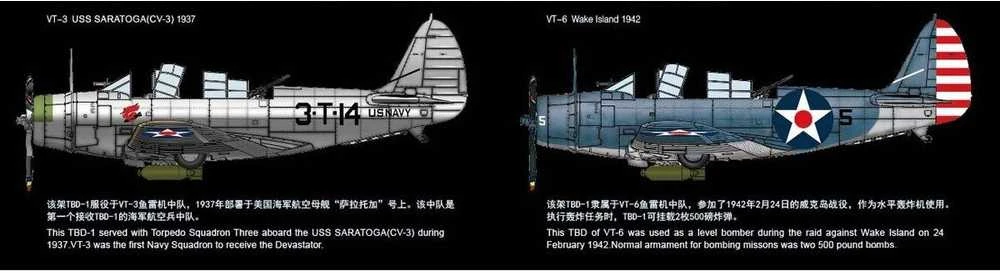 Great Wall Hobby Douglas TBD-1 Devastator 1/48 lėktuvo modelis