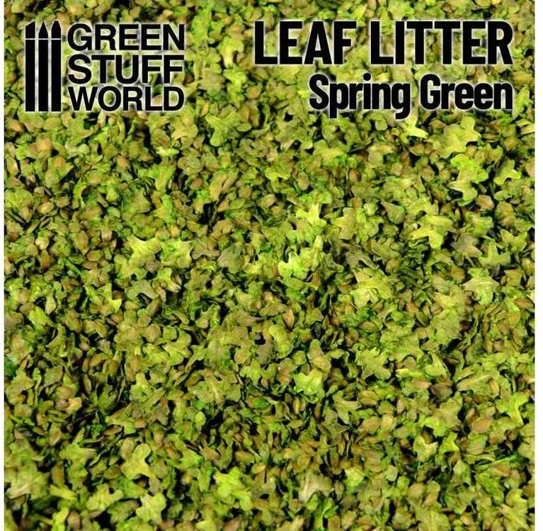 Green Stuff World Žalias Stuff World Dideli miniatiūriniai lapai dioramoms, pavasario žalia, 10 g