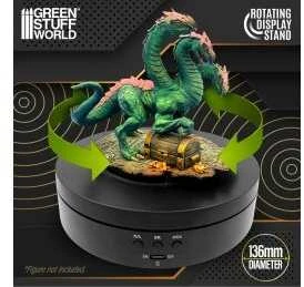 Green Stuff World Žalias Stuff World 136 mm sukamasis ekspozicinis padas, USB/baterijos, juodas 360° (Ekspozicinė prekė)