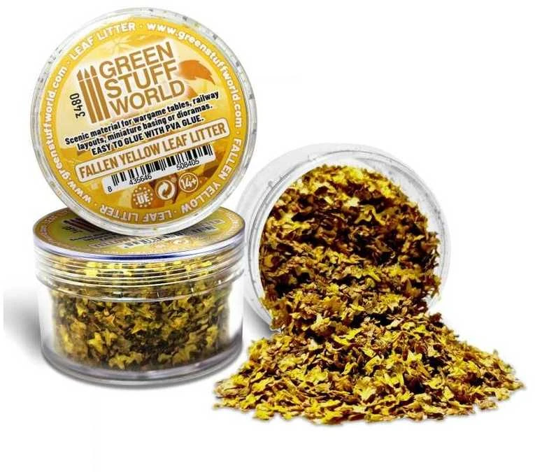 Green Stuff World Žalias Stuff World Žalias Stuff World geltoni lapai 2–5 mm dioramoms ir bazėms, 10 g