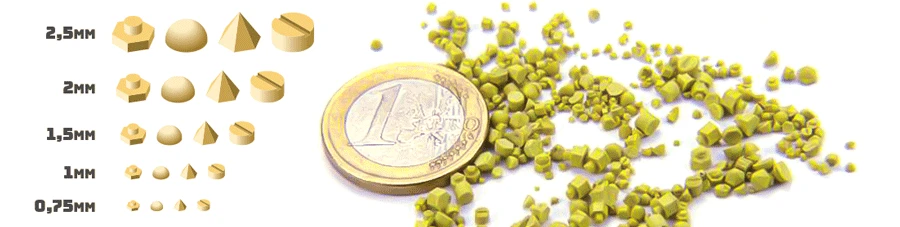 Green Stuff World Žalias Stuff World Žalias Stuff World kniedžių silikoninės formos, 2 vnt., 5 dydžiai