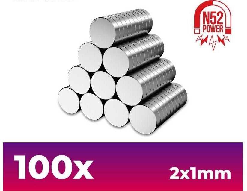 Green Stuff World Žalias Stuff World Žalias Stuff World neodimio magnetai 2x1 mm N52, 100 vnt
