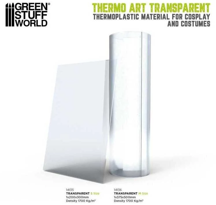 Green Stuff World Žalias Stuff World Žalias Stuff World ThermoArt skaidri termoplastinė plokštė 200x300, 0,75 mm PETG