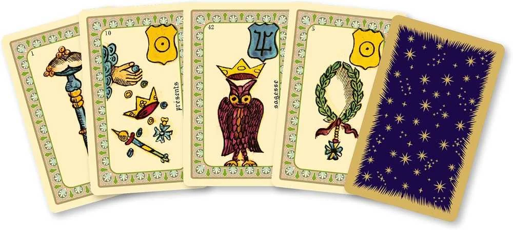 Grimaud Cartomancie Taro kortos - Grimaud Mini Tarot de Marseille 11.7x8.7cm Riboto Leidimo