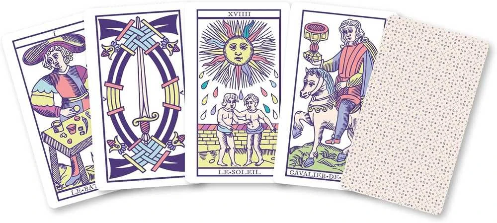 Grimaud Cartomancie Taro kortos - Grimaud Mini Tarot de Marseille 11.7x8.7cm Riboto Leidimo