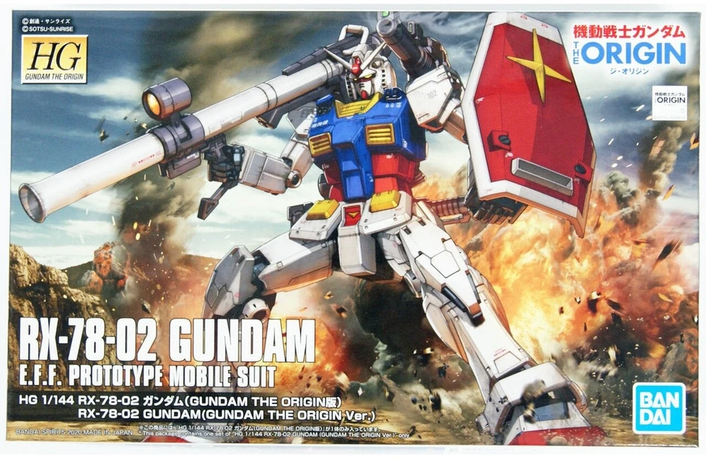 Bandai [026] HG 1/144 RX-78-02 Gundam (Gundam The Origin Ver.) Toy action figure