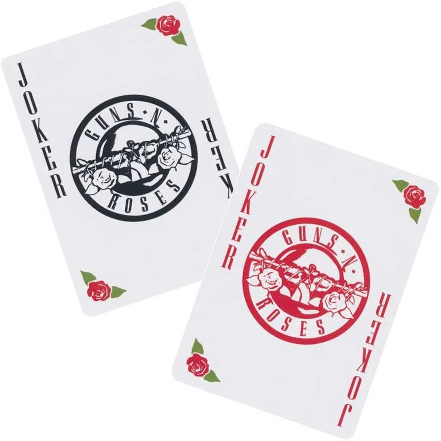 Guns N' Roses Bicycle žaidimo kortos – pokeriui ir kolekcionieriams