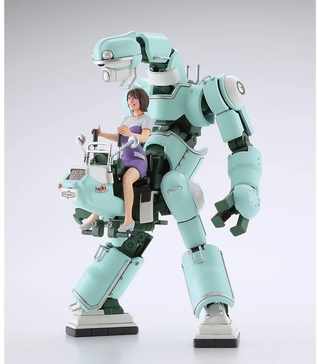 Hasegawa CHUBU 01 žalias mecha robotas, plastikinis modelis 1/35