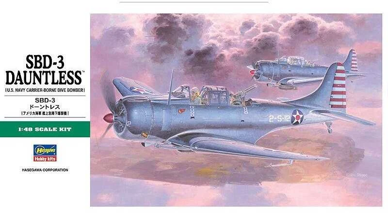 Hasegawa Douglas SBD-3 Dauntless 1/48 plastikinis lėktuvo rinkinys