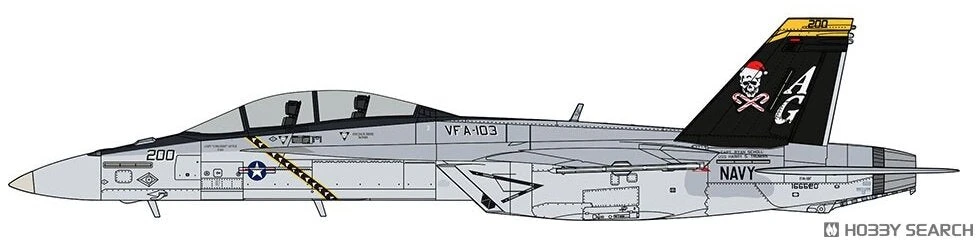 Hasegawa F/A-18F Super Hornet VFA-103 „Jolly Rogers“ 1/48 modelis