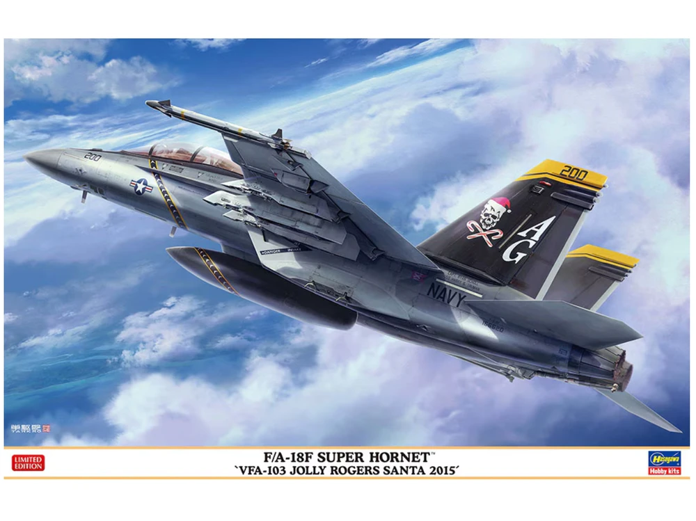 Hasegawa F/A-18F Super Hornet VFA-103 „Jolly Rogers“ 1/48 modelis