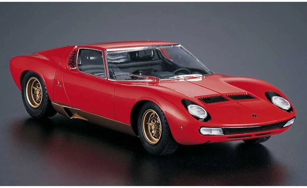 Hasegawa Lamborghini Miura P400 SV 1/24 plastikinis surenkamas modelis