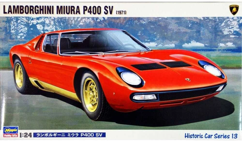 Hasegawa Lamborghini Miura P400 SV 1/24 plastikinis surenkamas modelis