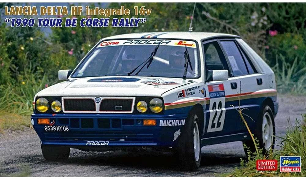 Hasegawa Lancia Delta HF Integrale 16v 1990 Rally 1/24 rinkinys