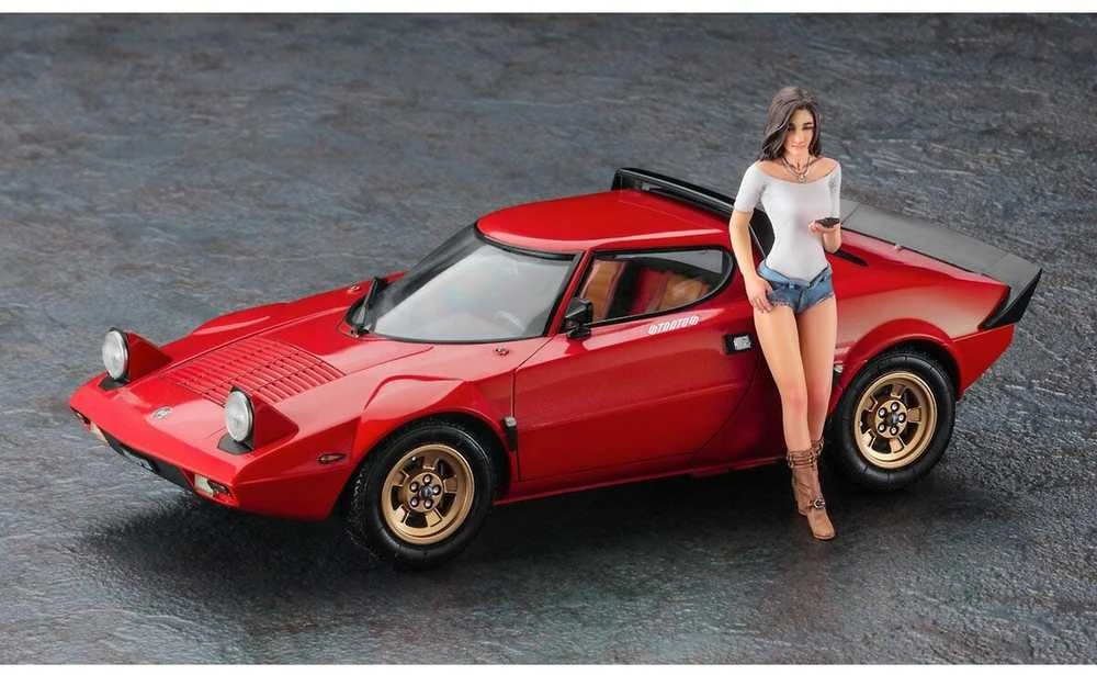 Hasegawa Lancia Stratos HF Stradale 1/24 rinkinys su figūrėle