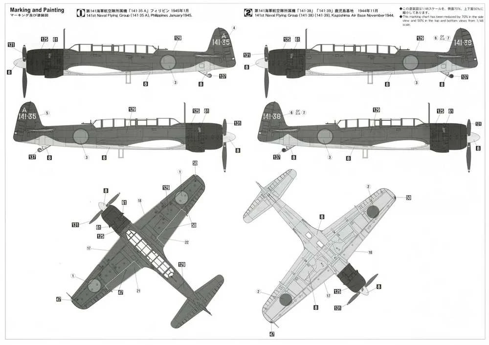 Hasegawa Nakajima C6N1 Saiun 1/48 plastikinis lėktuvo modelis