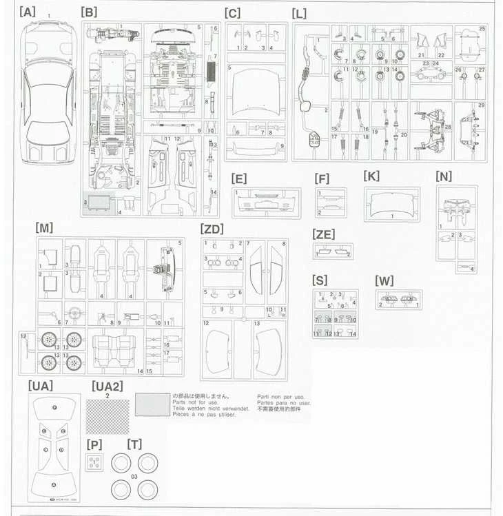 Hasegawa Nissan Skyline GT-R BNR32 1/24 surenkamas modelis 1991–1993