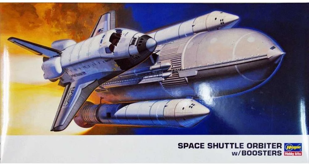 Hasegawa Space Shuttle su raketiniais nešėjais 1/200 modelis