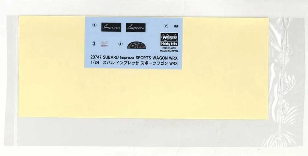 Hasegawa Subaru Impreza WRX Sports Wagon 1/24 plastikinis modelis