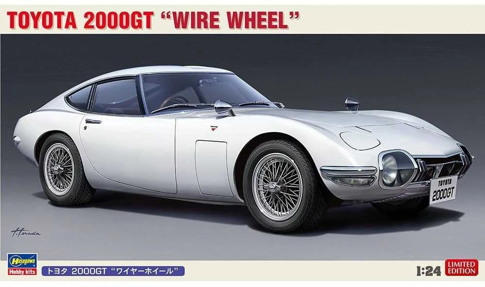 Hasegawa Toyota 2000GT Wire Wheel 1/24 plastikinis modelis