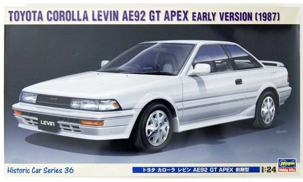 Hasegawa Toyota Corolla Levin AE92 GT Apex 1/24 plastikinis modelis