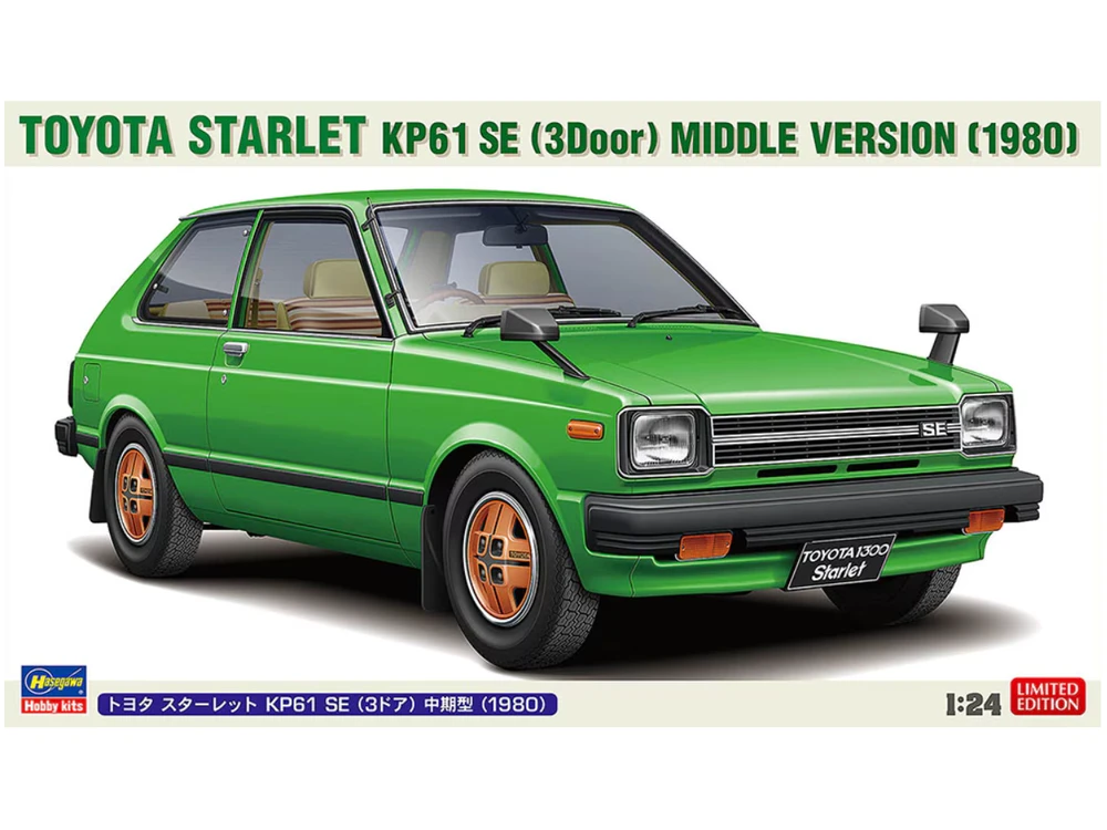 Hasegawa Toyota Starlet KP61 SE 1980 1/24 plastikinis modelis