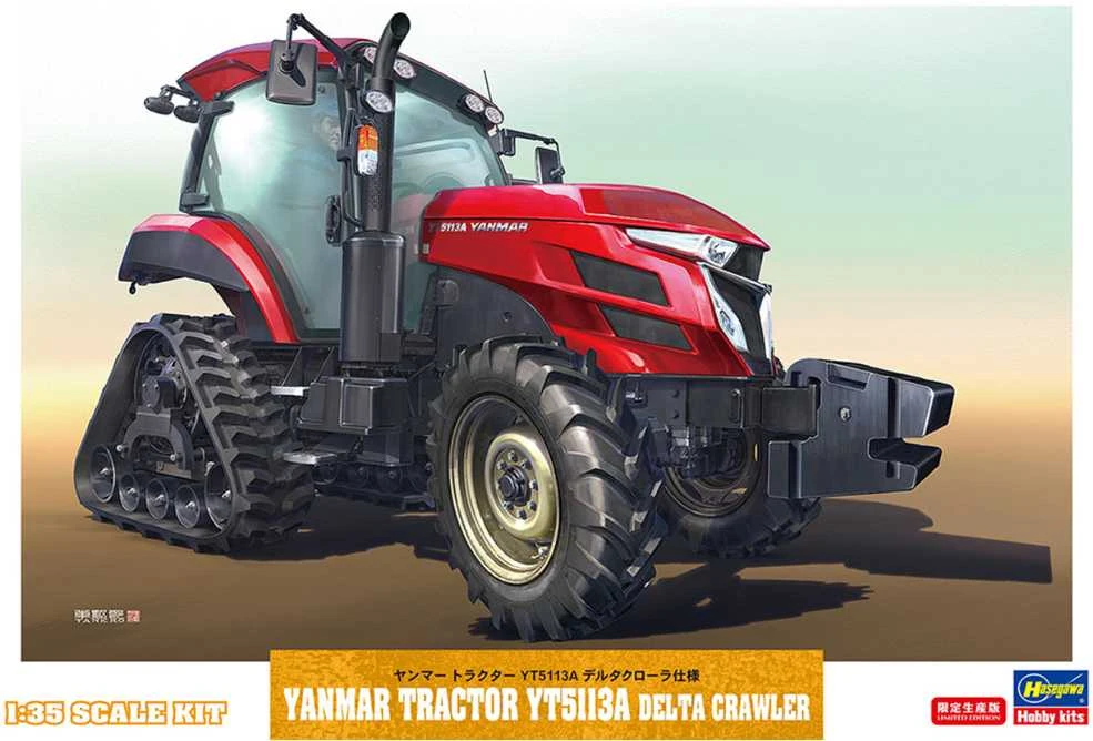 Hasegawa Yanmar traktorius YT5113 Delta Crawler 1/35 plastikinis modelis 66104