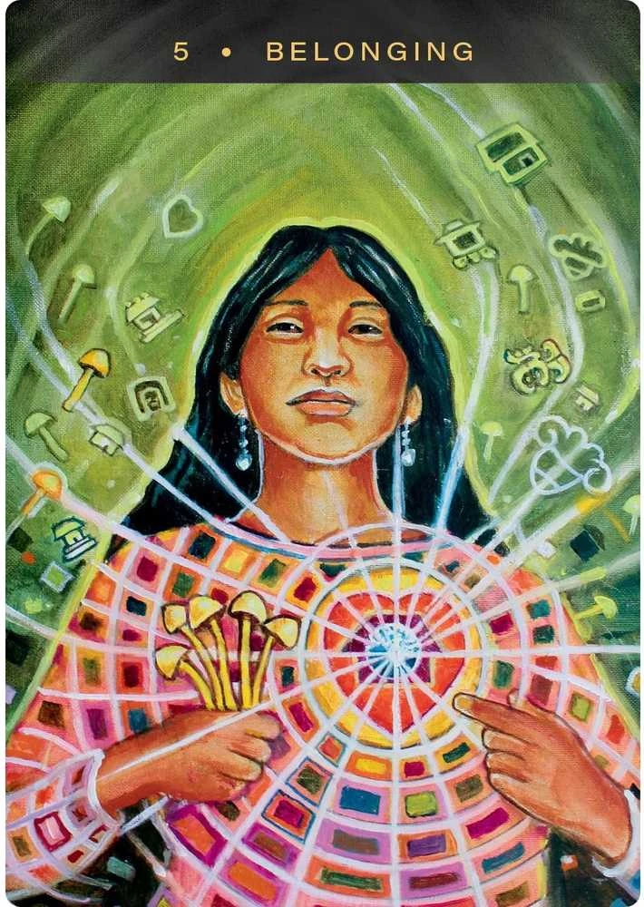 Hay House Sacred Mushroom Oracle šamaninės orakulo kortos anglų kalba