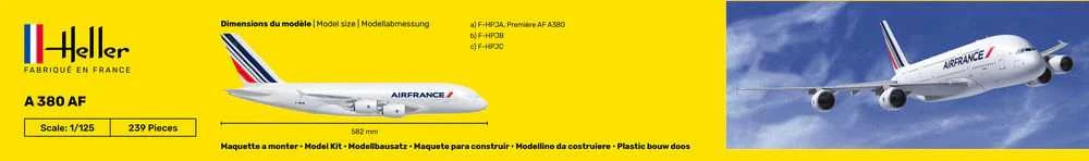 Heller Airbus A380 AF plastikinis lėktuvo modelis 1/125