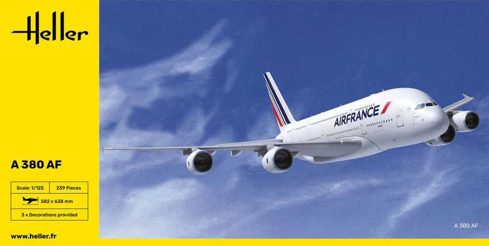 Heller Airbus A380 AF plastikinis lėktuvo modelis 1/125