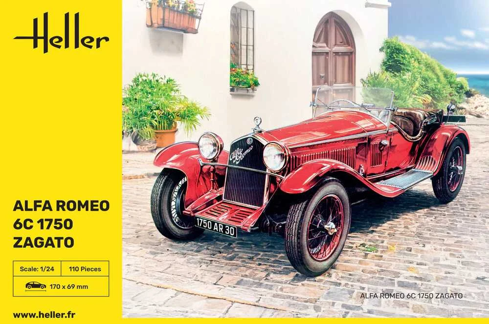 Heller Alfa Romeo 6C 1750 Zagato 1/24 plastikinis modelis