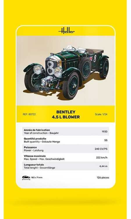 Heller Bentley 4.5L Blower 1/24 plastikinis automobilio rinkinys