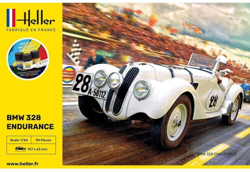 Heller BMW 328 Endurance plastikinis modelis 1/24 dovanų rinkinys