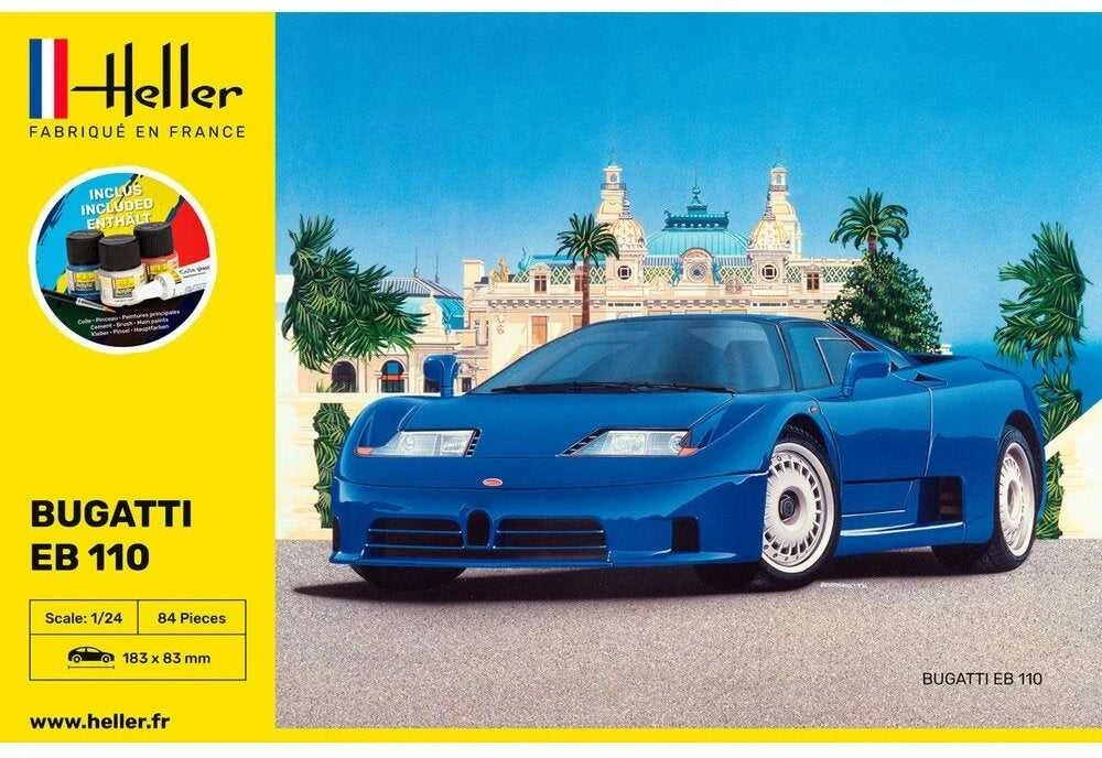 Heller Bugatti EB110 1:24 plastikinis surenkamas automobilio rinkinys