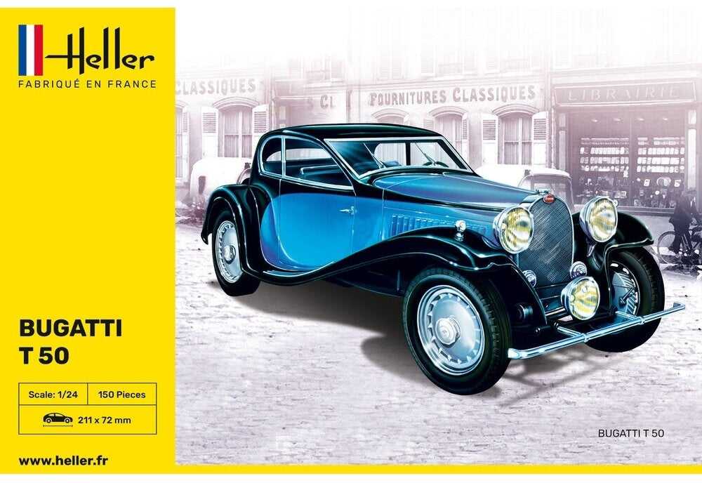 Heller Bugatti T.50 1/24 plastikinis surenkamas automobilio rinkinys