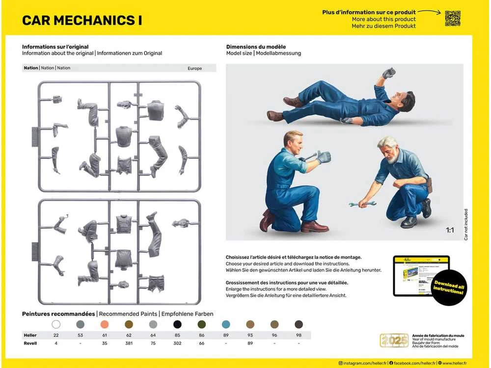 Heller Car Mechanics I 1/24 plastikinis surinkimo rinkinys