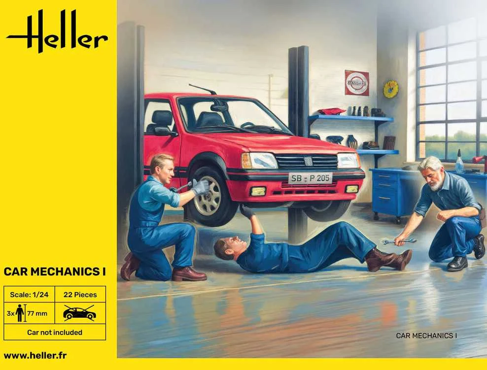 Heller Car Mechanics I 1/24 plastikinis surinkimo rinkinys