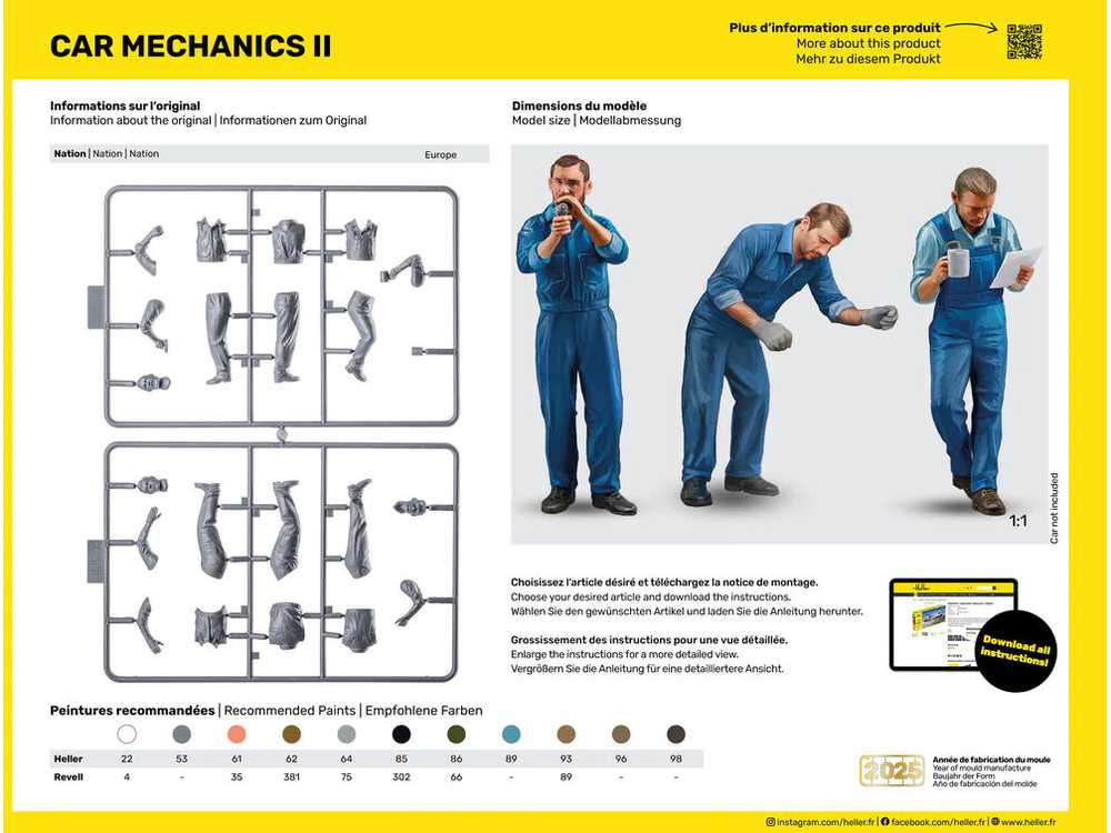 Heller Car Mechanics II 1/24 plastikinis surinkimo rinkinys
