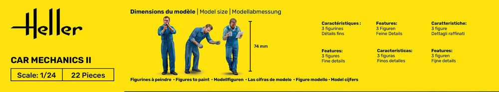 Heller Car Mechanics II 1/24 plastikinis surinkimo rinkinys