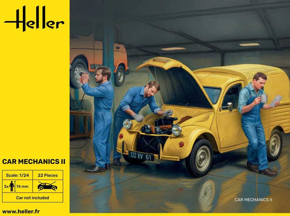 Heller Car Mechanics II 1/24 plastikinis surinkimo rinkinys