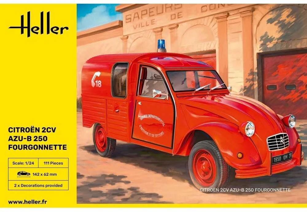 Heller Citroen 2CV Fourgonette AK250 1/24 plastikinis modelis