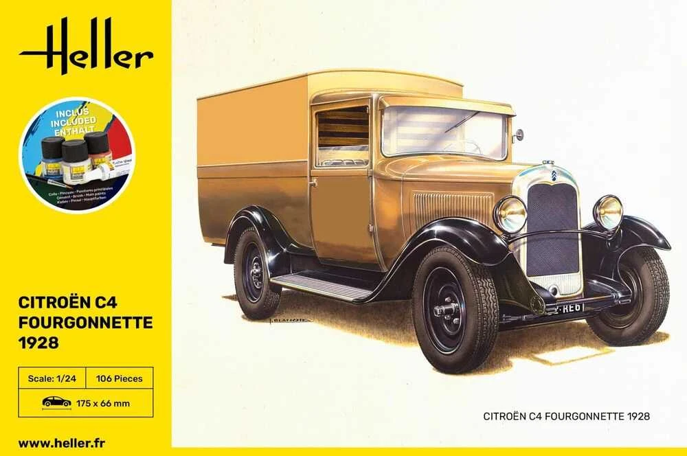Heller Citroen C4 Fourgonnette 1928 1/24 plastikinis dovanų rinkinys